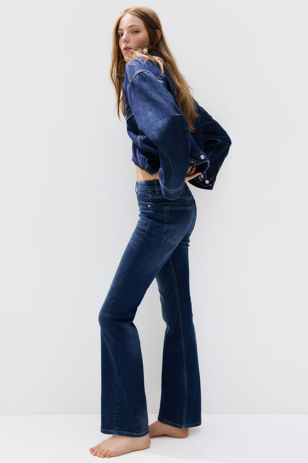 Orvesta Flared High Waist Jeans Denim Blue