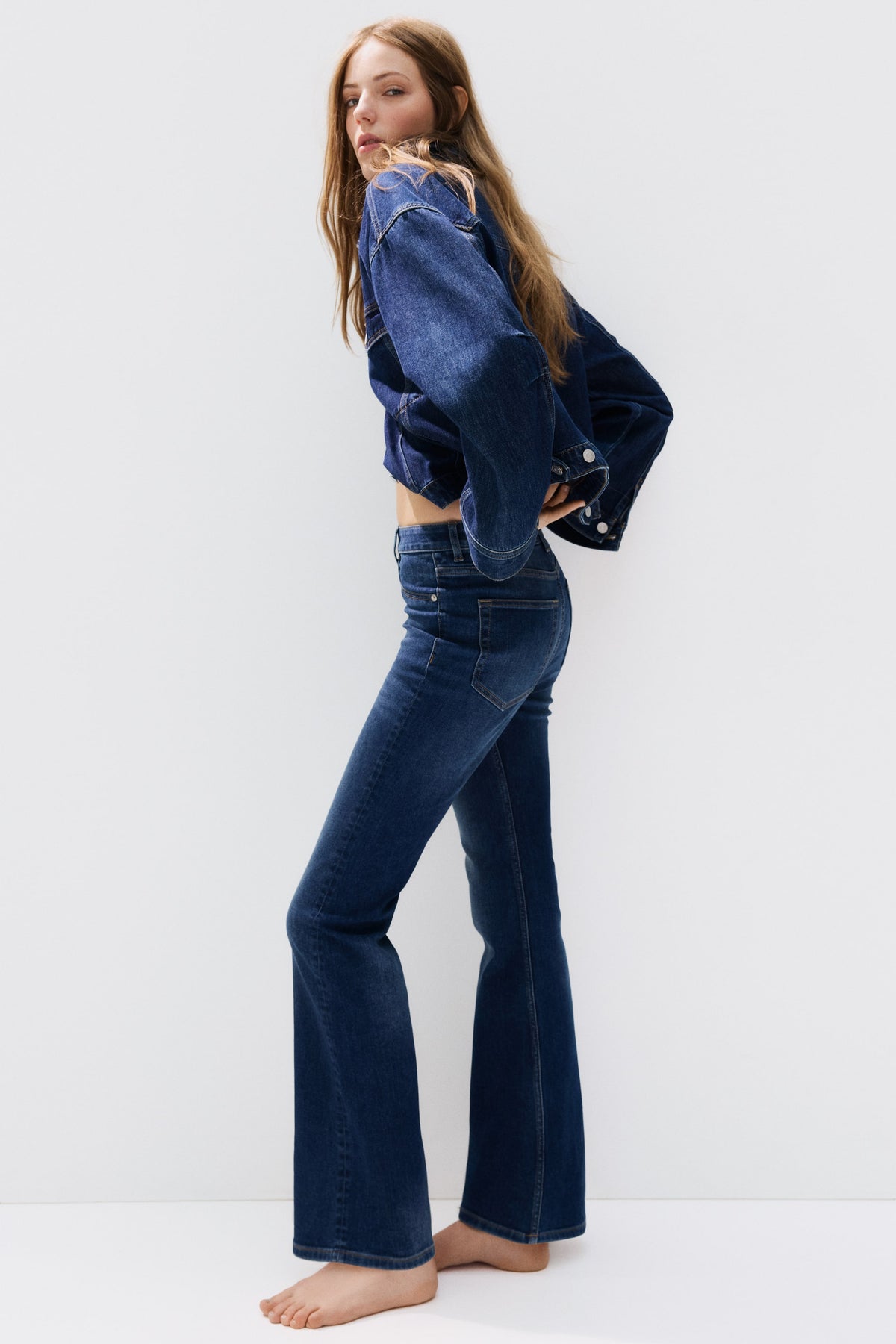 Orvesta Flared High Waist Jeans Denim Blue