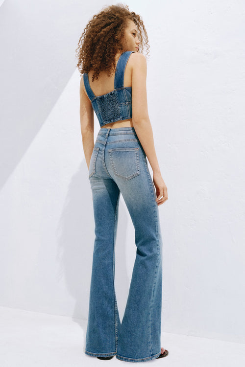 Orvesta Flared High Waist Jeans Denim Blue