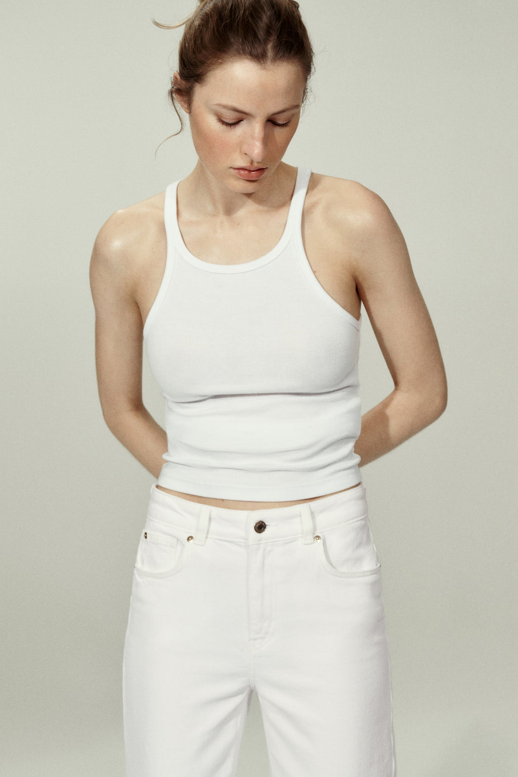 Orvesta Wide High Waist Jeans White