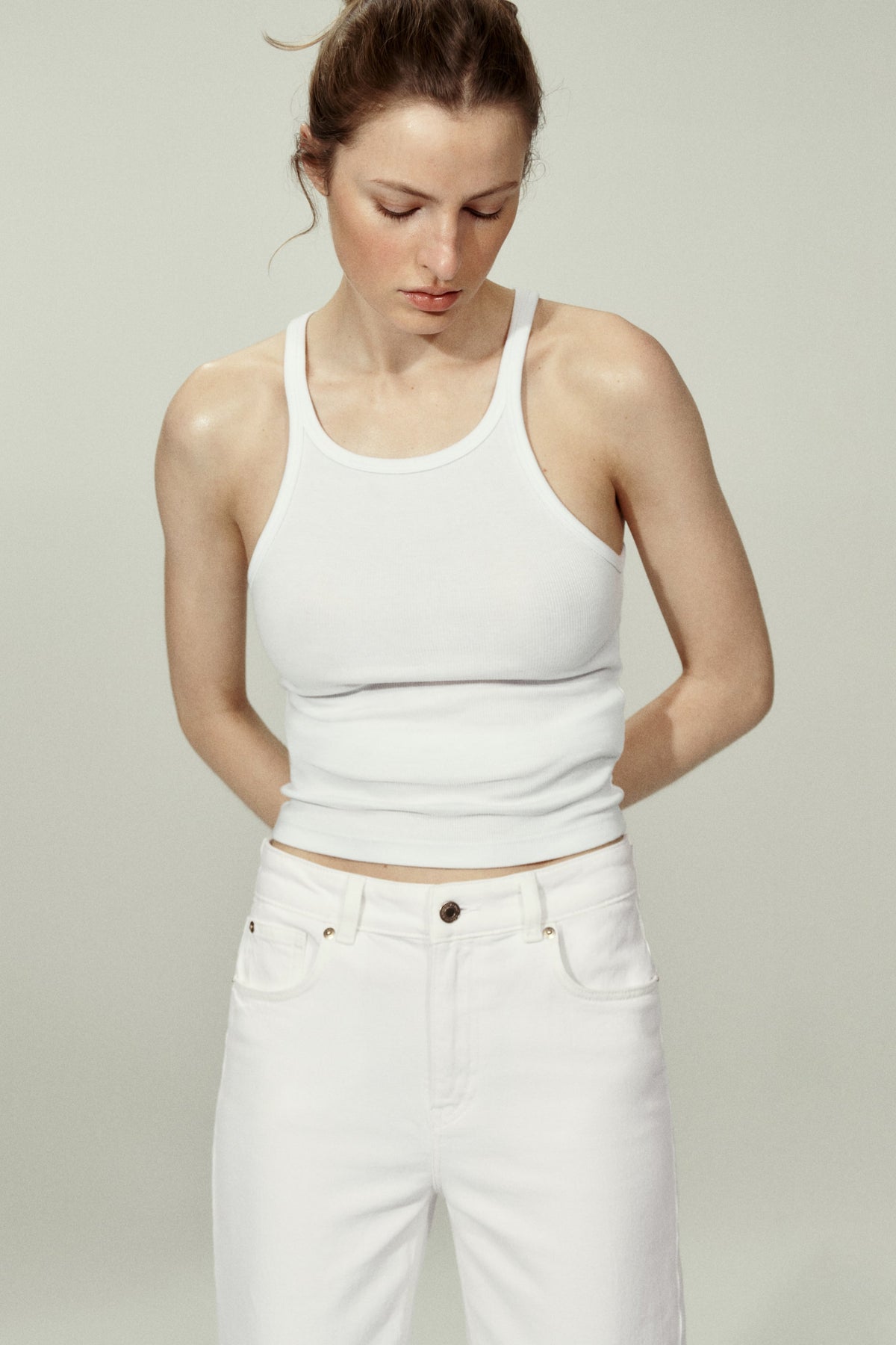 Orvesta Wide High Waist Jeans White