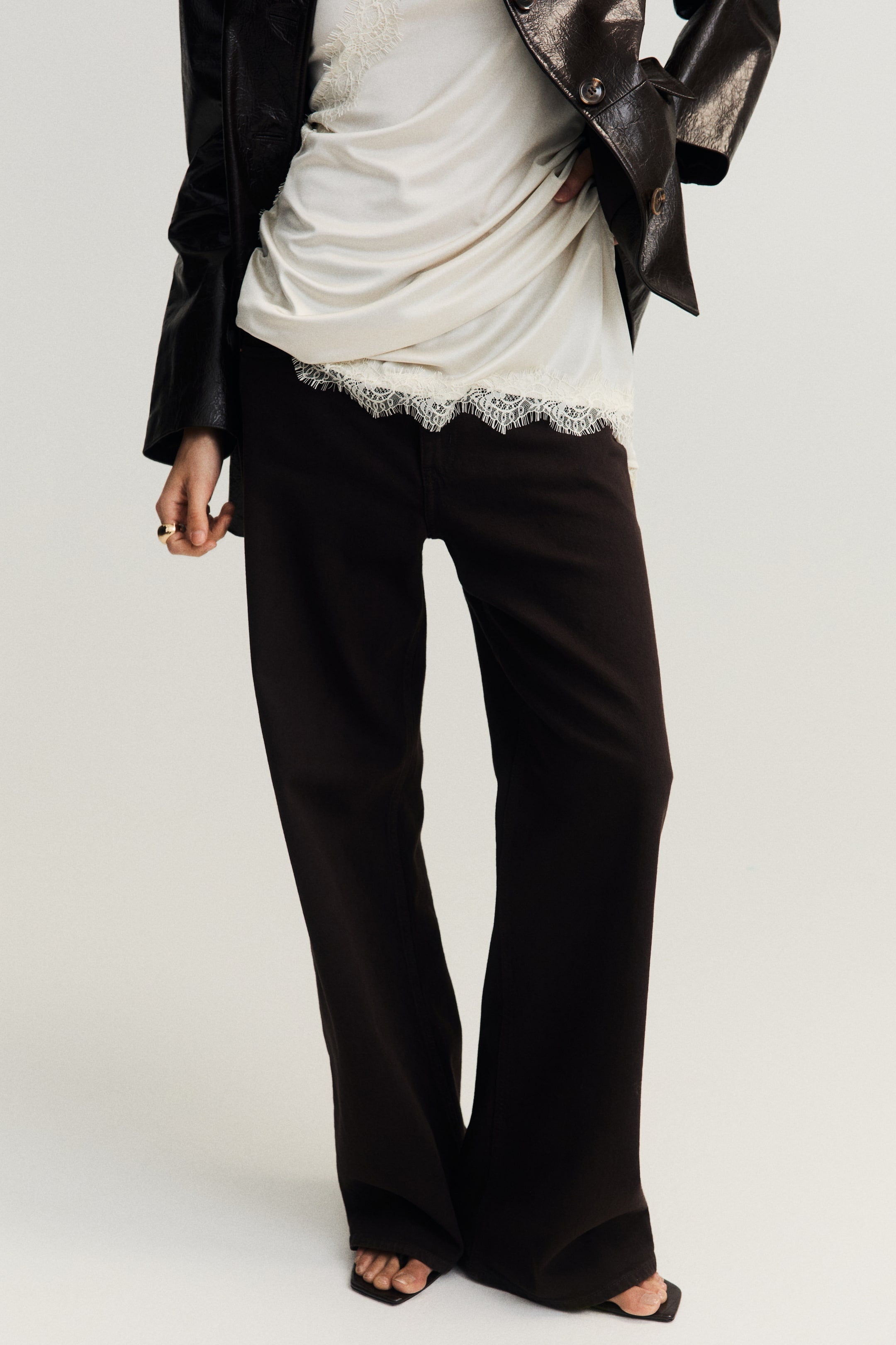 Orvesta Wide High Waist Jeans Dark Brown