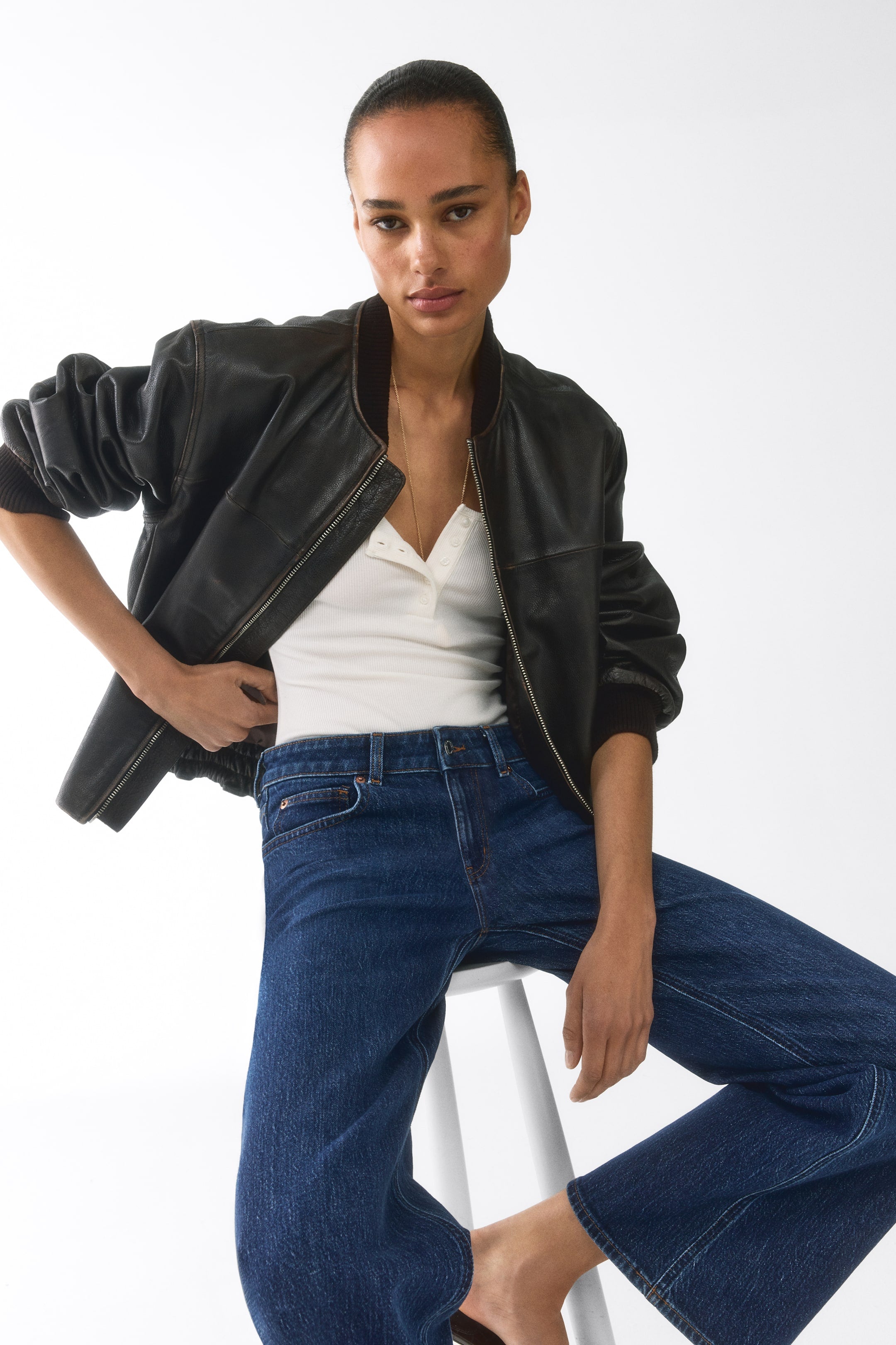 Orvesta Wide High Waist Jeans Navy Blue