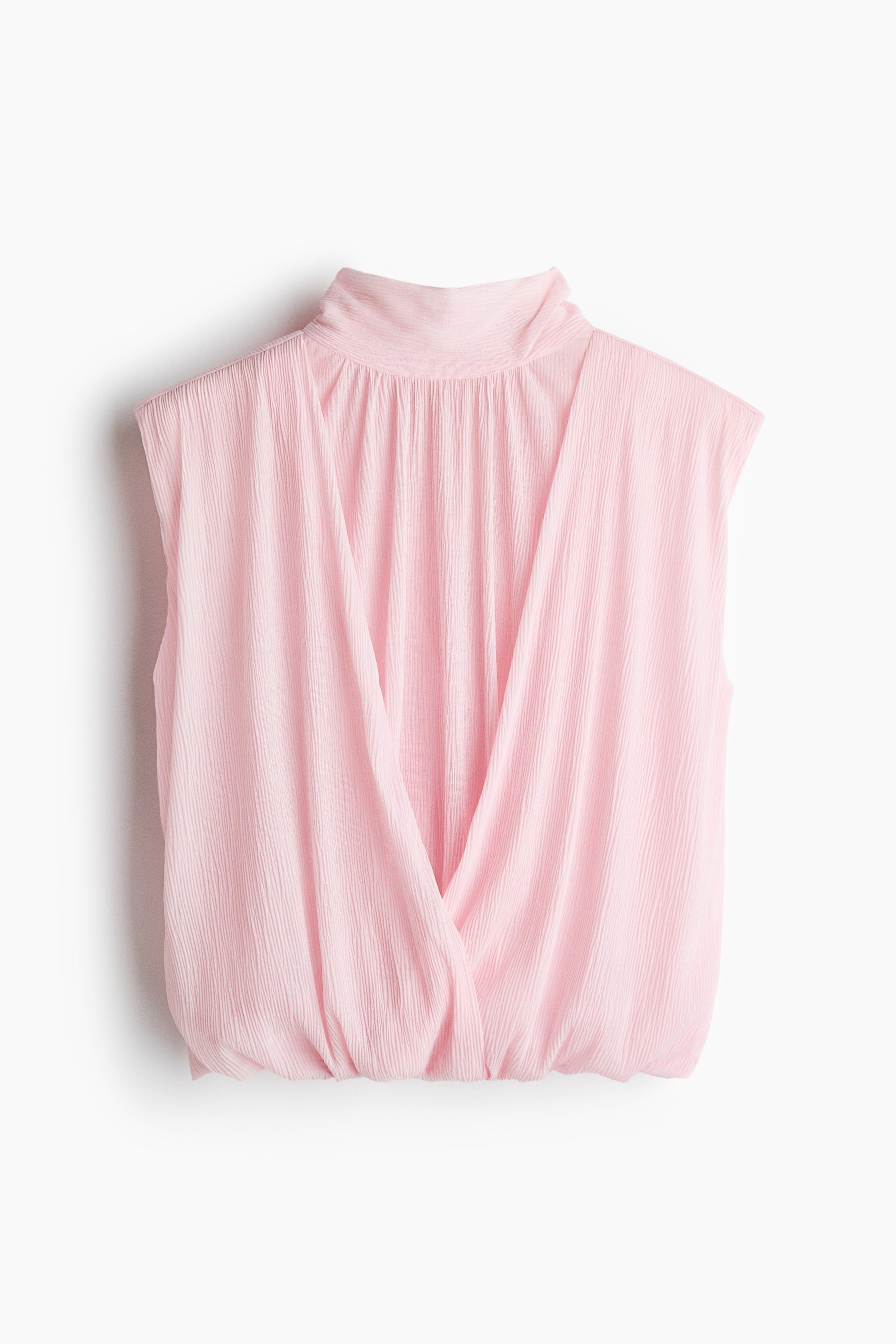 Orvesta Cropped bubble hem top Pink