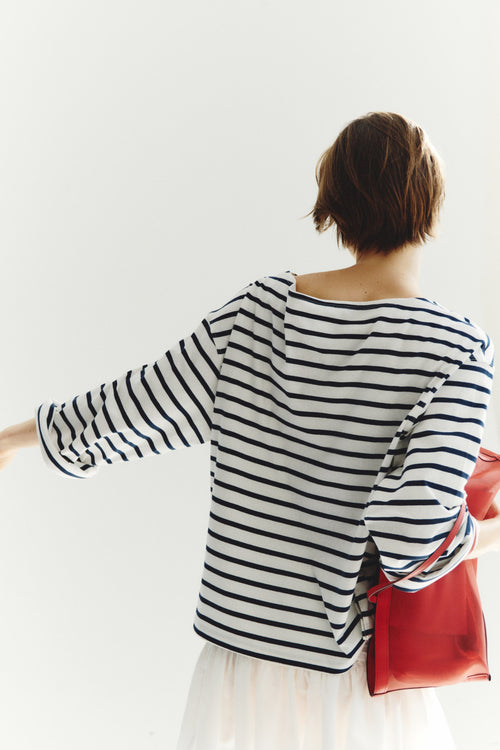 Orvesta Long-sleeved boat-neck top Striped