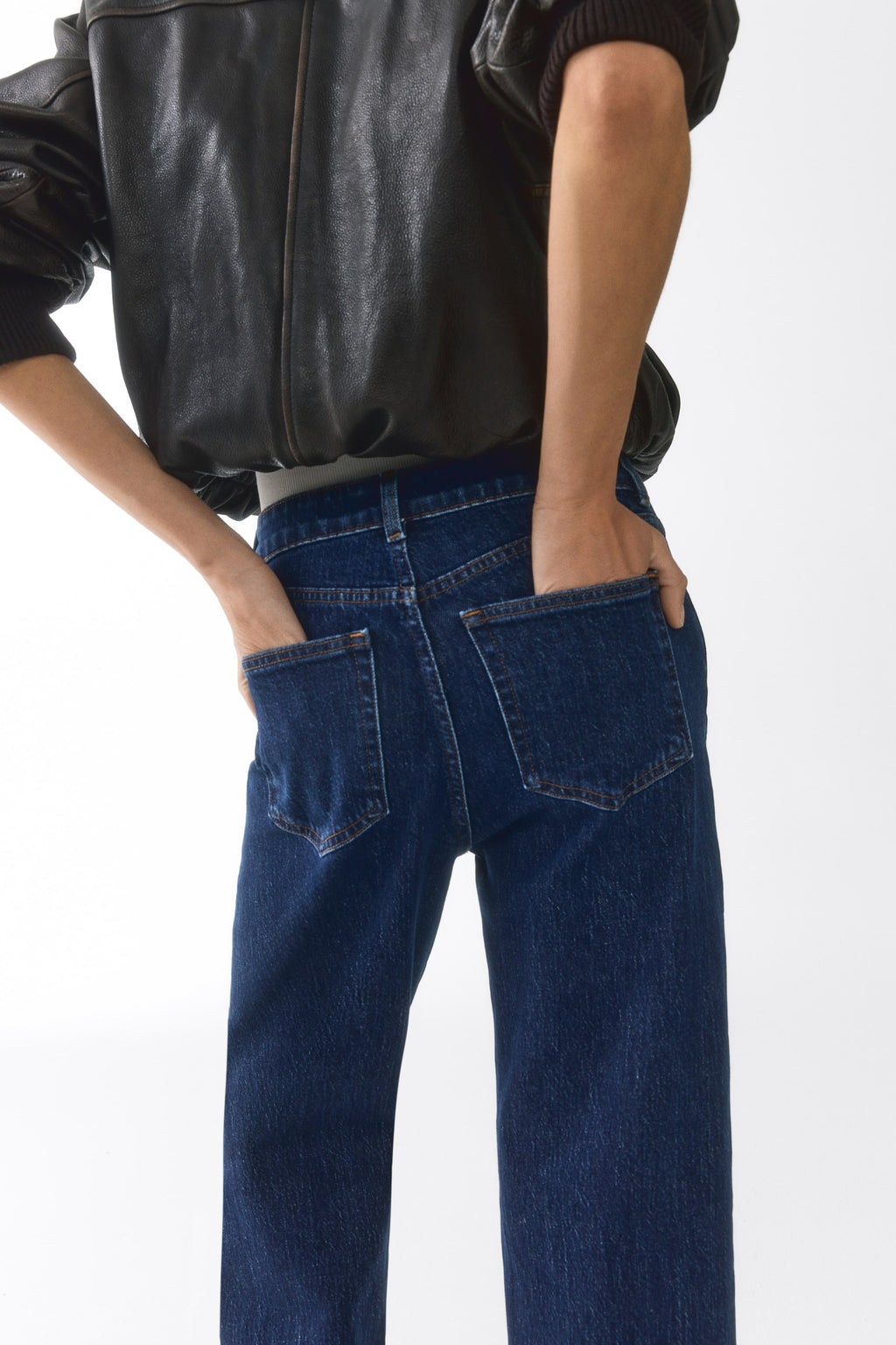 Orvesta Wide High Waist Jeans Navy Blue