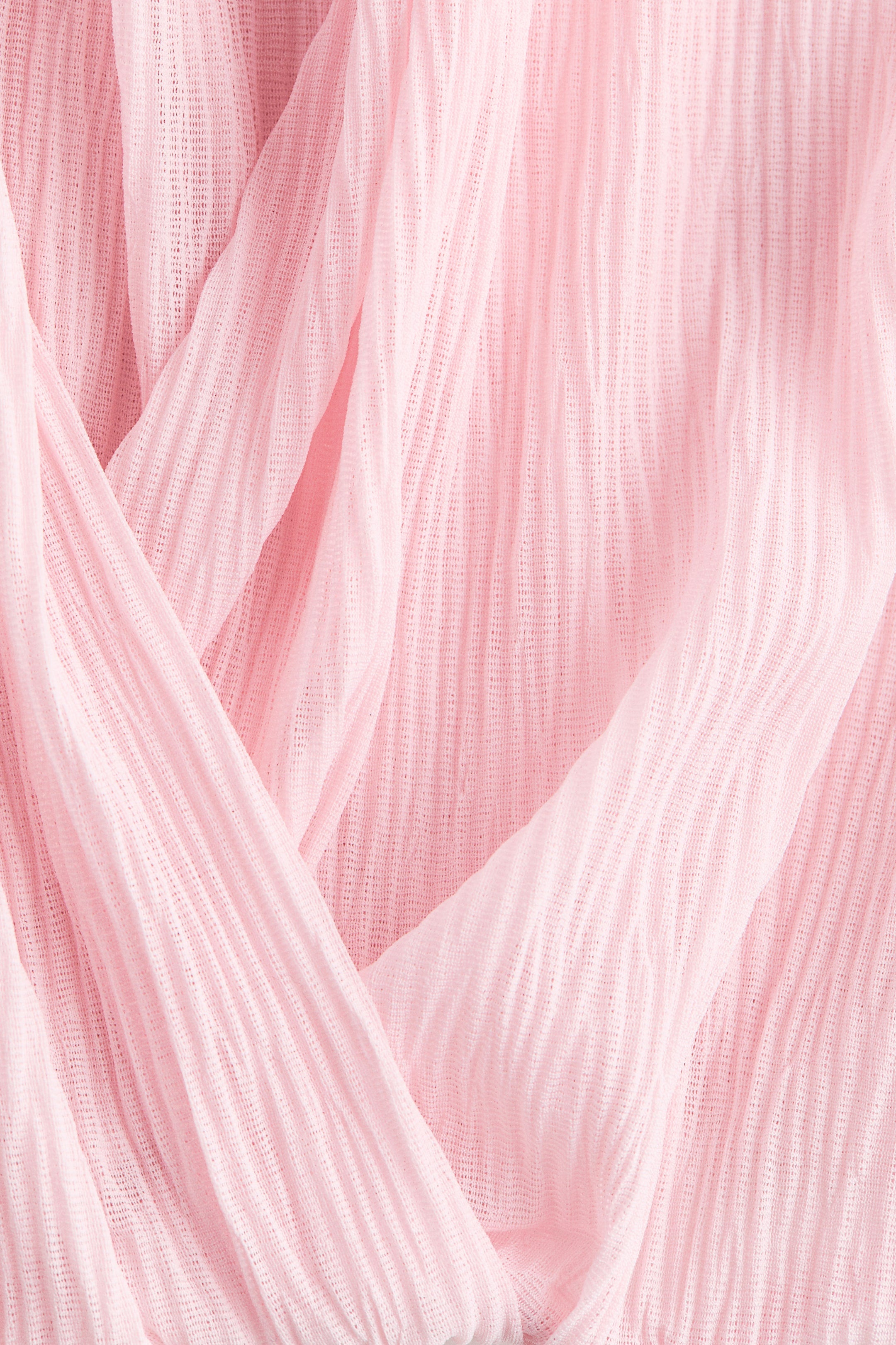 Orvesta Cropped bubble hem top Pink