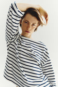 Orvesta Long-sleeved boat-neck top Striped