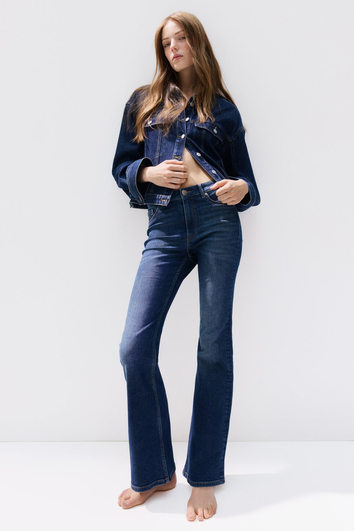 Orvesta Flared High Waist Jeans Denim Blue
